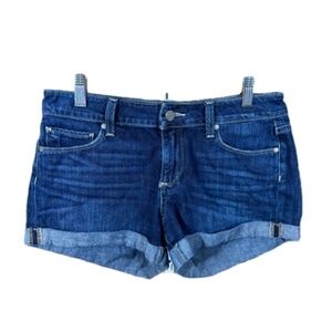 Paige Jimmy Jimmy Dark Wash Denim Jean Shorts
